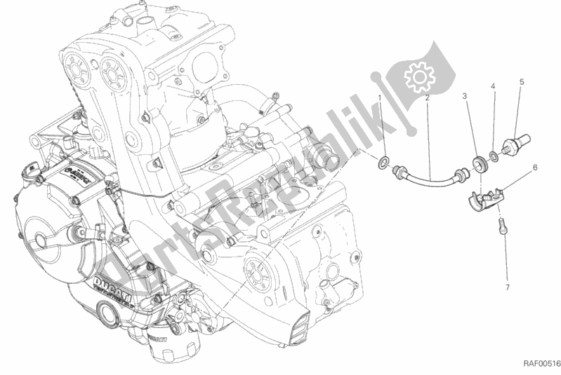 Todas as partes de Conjunto Do Interruptor, Pressão Do óleo do Ducati Monster 821 Stripes 2015